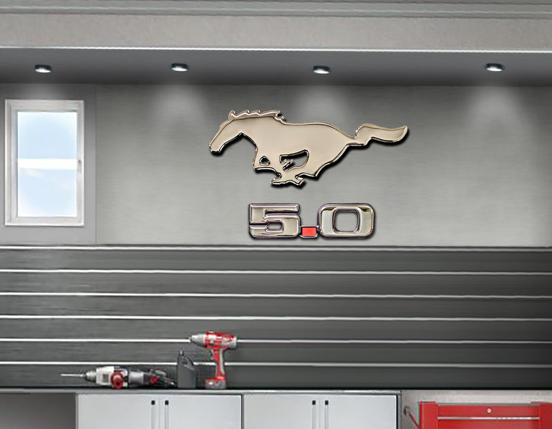 Ford Mustang Horse Emblem Metal Sign XL