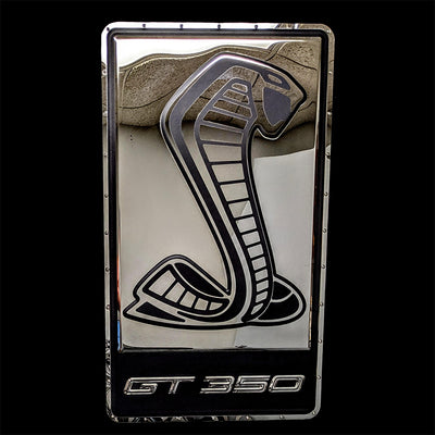 embossed mirror polished stainless steel sign garage décor Ford Shelby Cobra GT350