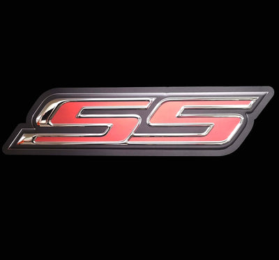 embossed mirror polished stainless steel sign décor Chevrolet super sport
