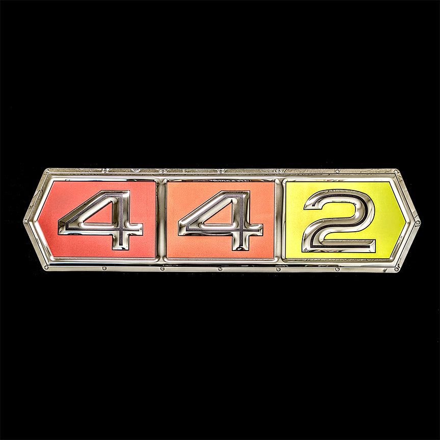 embossed mirror polished stainless steel sign garage décor Oldsmobile 442