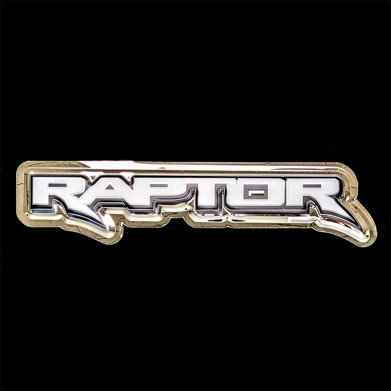 embossed mirror polished stainless steel sign décor ford raptor