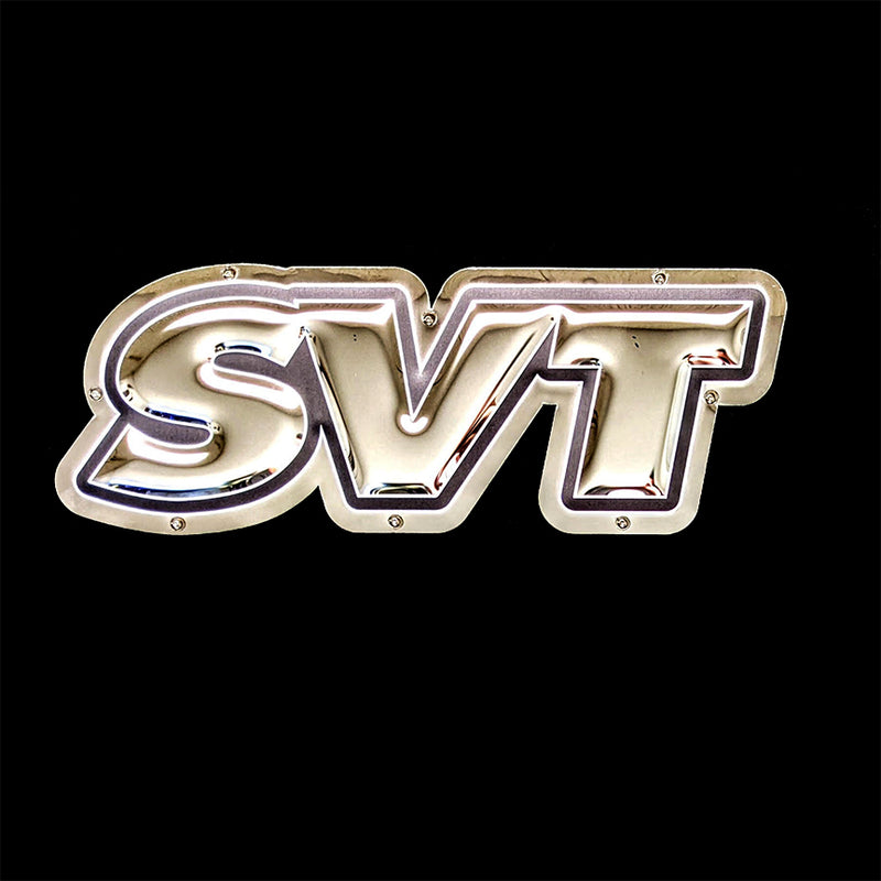 embossed mirror polished stainless steel sign décor ford svt
