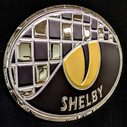 embossed mirror polished stainless steel sign garage décor Shelby American Series 1 side