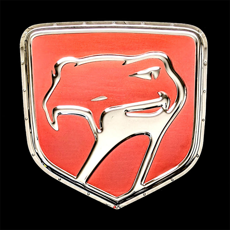 embossed mirror polished stainless steel sign décor dodge viper sneaky pete