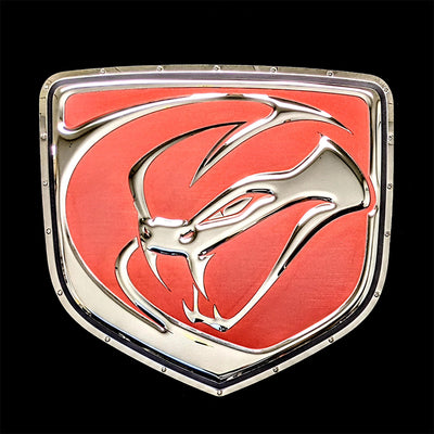 embossed mirror polished stainless steel sign décor dodge viper stryker