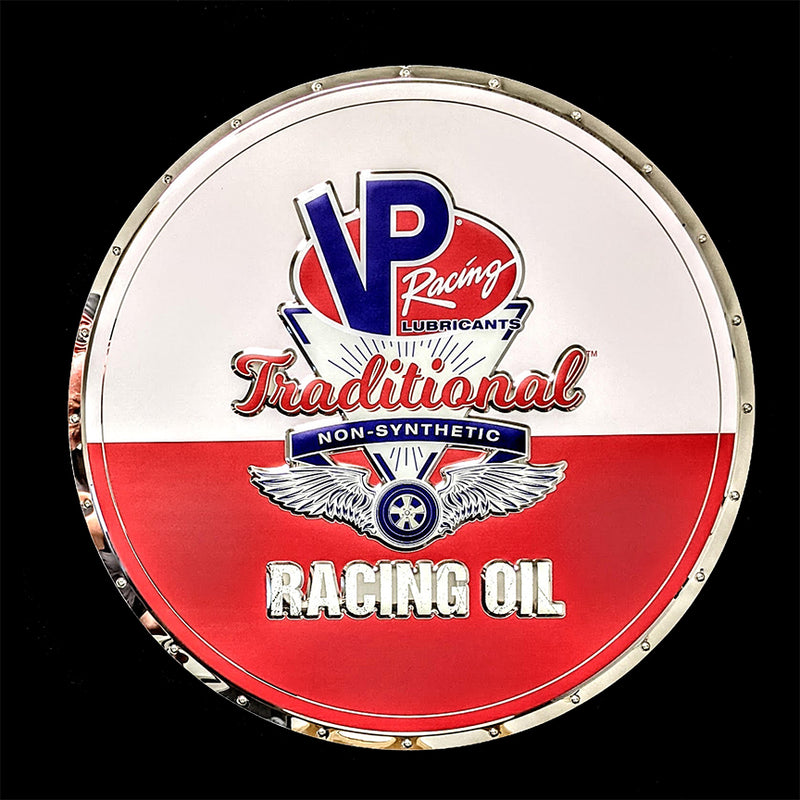 embossed mirror polished stainless steel sign garage décor VP Racing Fuel Racing Oil
