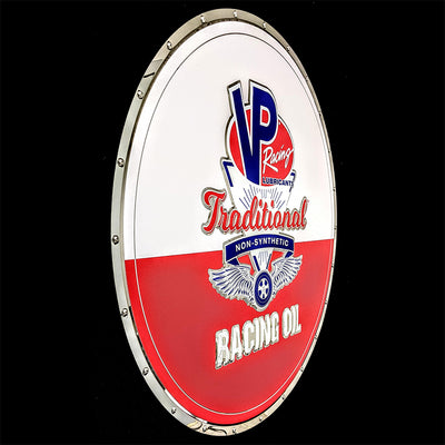 embossed mirror polished stainless steel sign garage décor VP Racing Fuel Racing Oil side
