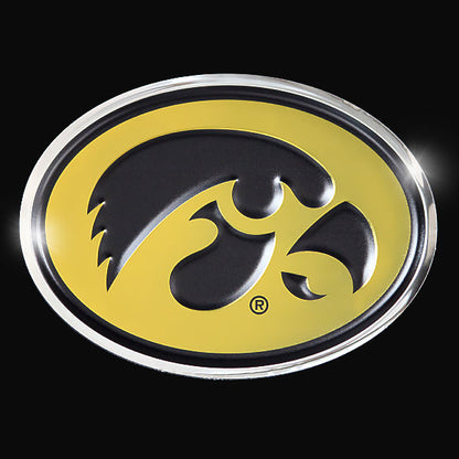 embossed mirror polished stainless steel sign décor iowa hawkeyes