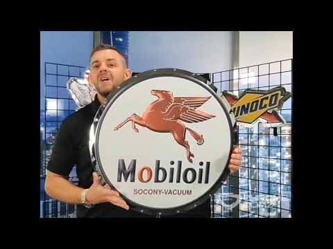 Mobil Pegasus Circle Metal Sign