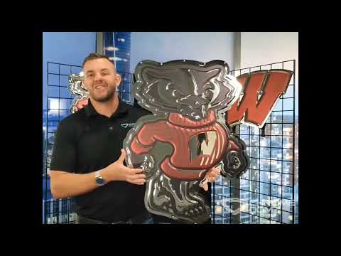 Wisconsin - Bucky Badger Metal Sign