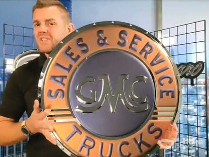 GMC Trucks Sales & Service Metal Sign