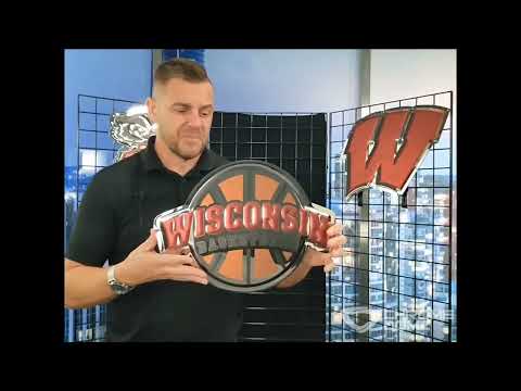 Wisconsin - Basketball Metal Sign