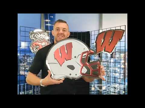 Wisconsin - Football Helmet Metal Sign