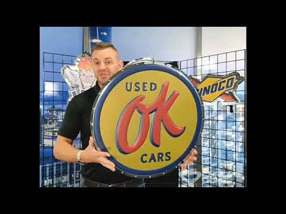 OK Used Cars Metal Sign