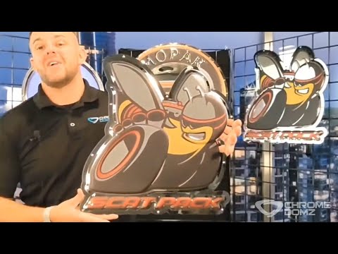Dodge Scat Pack Bee Metal Sign – Chrome Domz