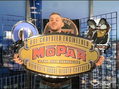 Mopar Sign Classic 1937-1947 Metal Sign – Chrome Domz