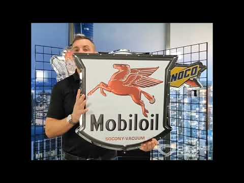 Mobil Pegasus Shield Metal Sign